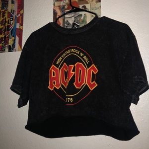 Ac/dc crop top